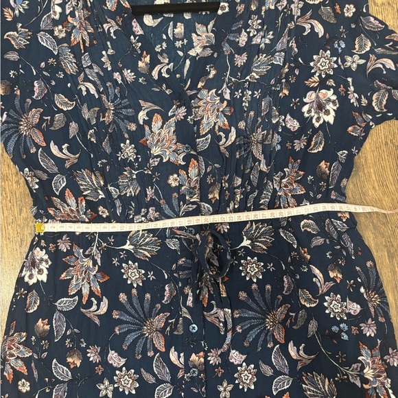 Hilary Radley Navy Floral Tunic Top Dress (M) - Picture 9 of 11